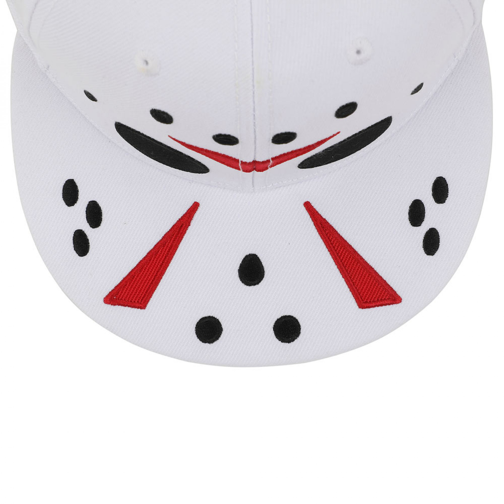 Friday the 13th Jason Bigface Flatbill Snapback Hat w/Blood Splatter